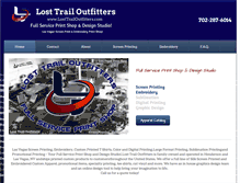 Tablet Screenshot of losttrailoutfitters.com